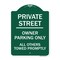 Signmission Private Street Owner Parking All Others Towed Promptly Heavy-Gauge Alum, 18" x 24", GW-1824-23239 A-DES-GW-1824-23239 - alternate 1